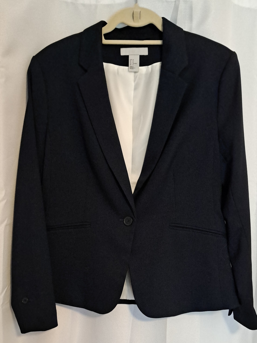 H&M Dark Navy Single-Button Women's Blazer